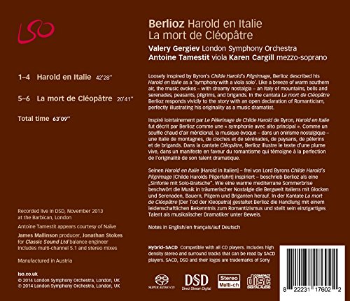 Hector Berlioz - Berlioz: Harold En Italie/La Mort De Cléopâtre - CD image 2