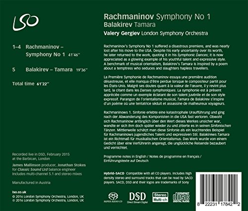 Sergei Vasilyevich R - Symphony No 1 / Tamara - SACD image 2