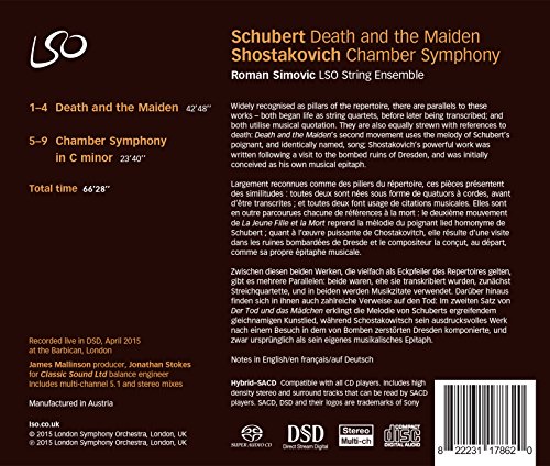 LSO STRING ENSEMBLE - SCHUBERT-MAHLER / DEATH AND THE MAIDEN - CD ALBU image 2