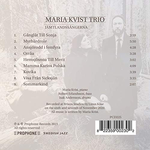 MARIA KVIST TRIO - JAMTLANDSSANGERNA - cd image 2
