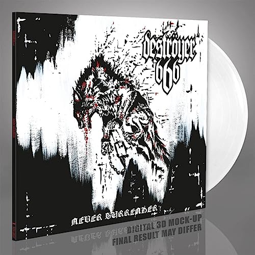 DESTROYER 666 - NEVER SURRENDER (WHITE VINYL) - Vinyl Record image 1