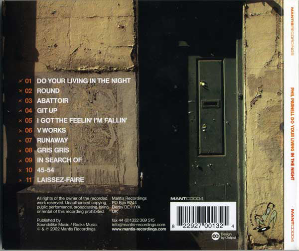 Phil Parnell - Do Your Living In The Night - CD image 2