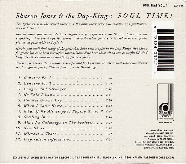 SHARON & THE DAP-K J - Soul Time! - CD image 3