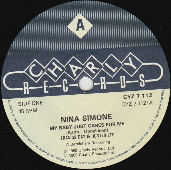 Nina Simone - My Baby Just Cares For Me - Used Vinyl Record 7" image 3