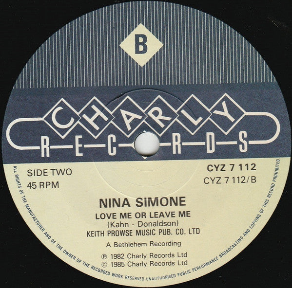 Nina Simone - My Baby Just Cares For Me - Used Vinyl Record 7" image 4