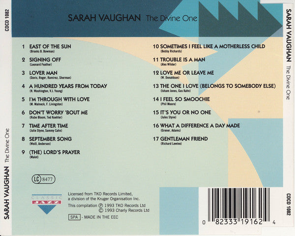 Sarah Vaughan - Divine One - Used CD image 2