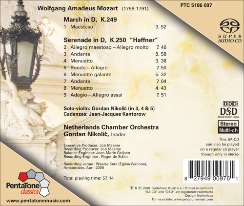 NIKOLICGORDAN / NIED - MOZART HAFFNER-SERENADE KV 25 - CD image 2