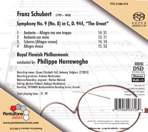 HERREWEGHEP. / ROYAL - SCHUBERT SYMPHONY 9 - CD image 2
