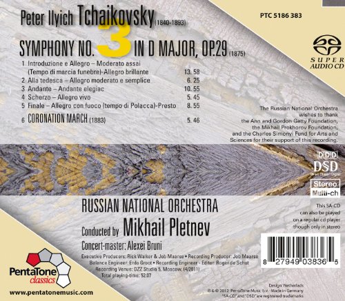 Pyotr Ilyich Tchaiko - : Symphony No. 3 in D Major Op. 29 - CD image 2