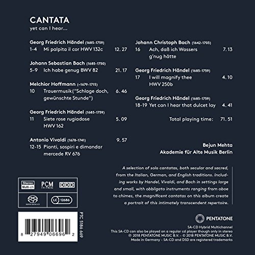 George Frideric Hand - Bejun Mehta: Cantata - Yet Can I Hear... - CD image 2