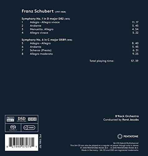 Franz Schubert - : Symphonies 1 & 6 - CD image 2