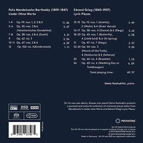 Edvard Grieg - Grieg: Lyric Pieces/Mendelssohn: Lieder Ohne Worte - CD image 2