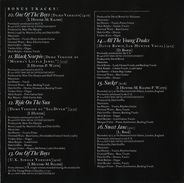 Mott The Hoople - All The Young Dudes - CD image 6