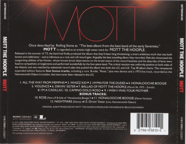 Mott The Hoople - Mott - CD image 4