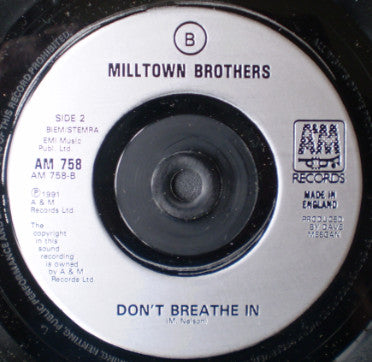 Milltown Brothers - Here I Stand - Used Vinyl Record 7" image 4