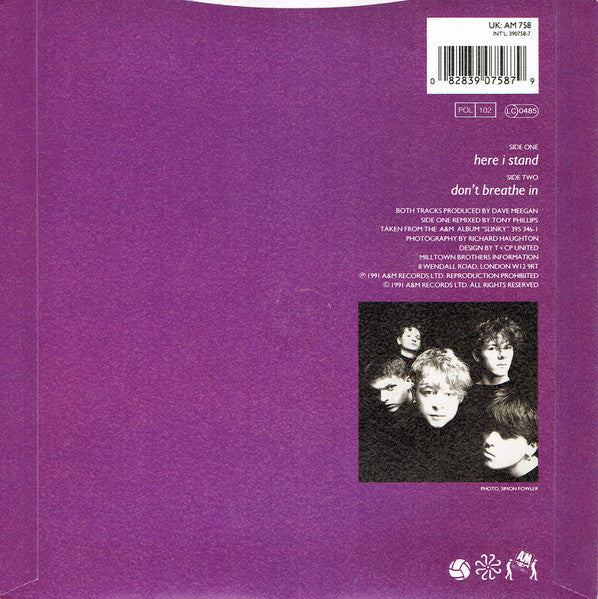 Milltown Brothers - Here I Stand - Used Vinyl Record 7" image 6