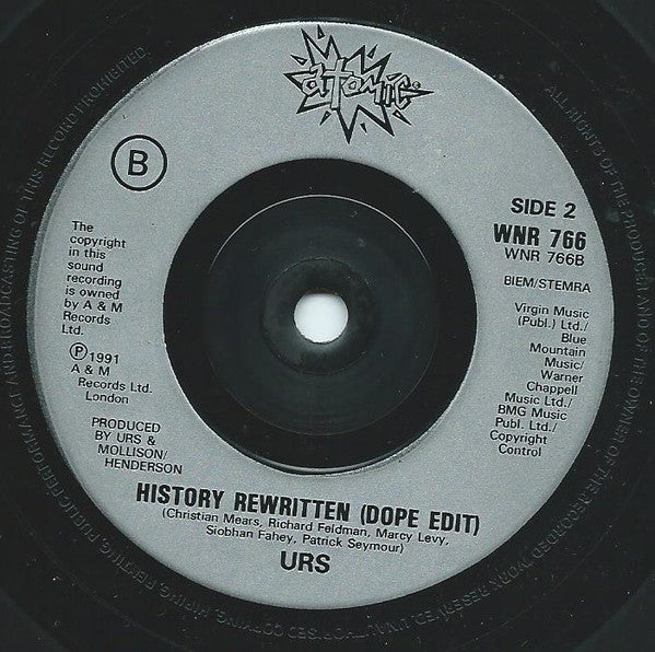 URS - History Rewritten - Used Vinyl Record 7" image 4