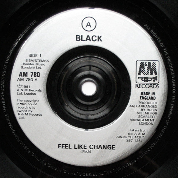 Black - Feel Like Change - Used Vinyl Record 7" image 3