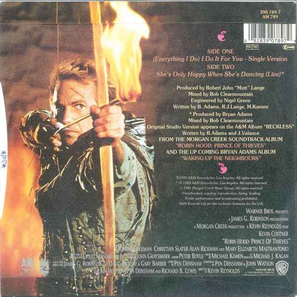 Bryan Adams - (Everything I Do) I Do It For You - Used Vinyl Record 7 image 2