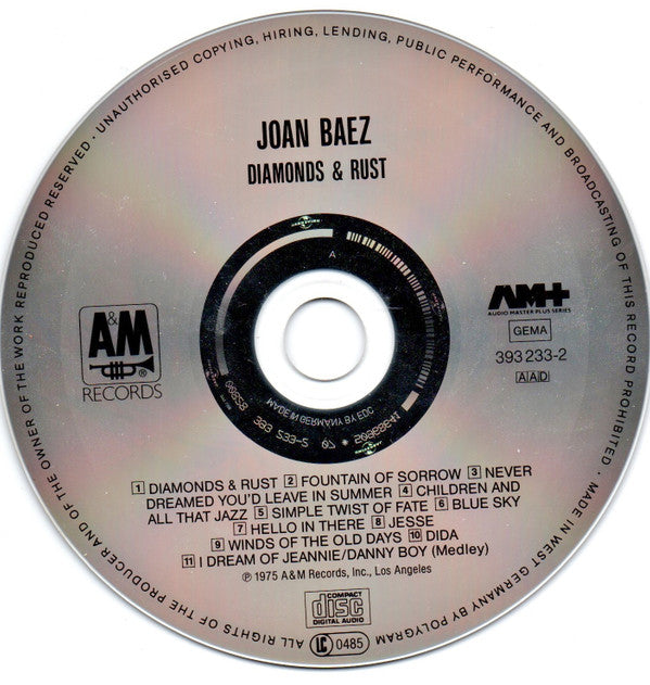 Joan Baez - Diamonds & Rust - CD image 3