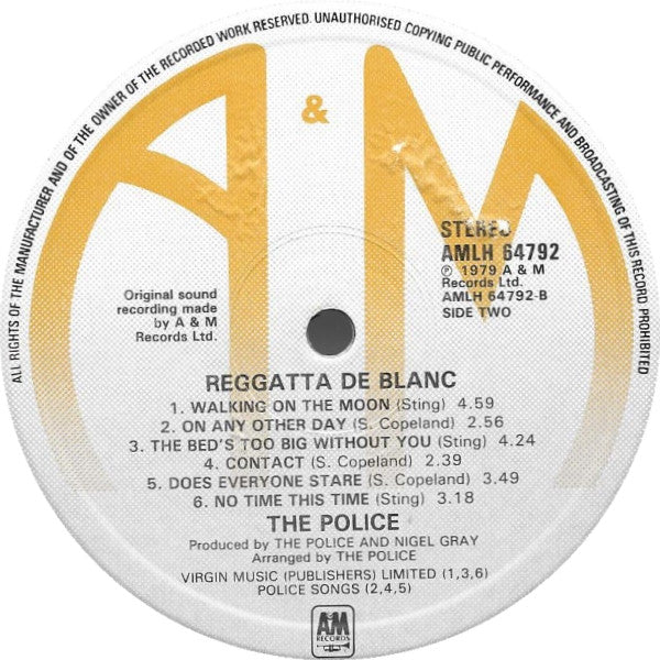 Police - Reggatta De Blanc - Used Vinyl Record image 4