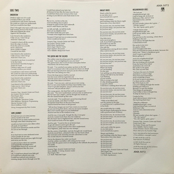Suzanne Vega - Used Vinyl Record image 4