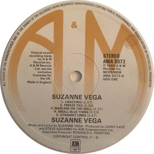 Suzanne Vega - Used Vinyl Record image 5