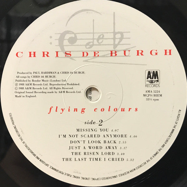 Chris de Burgh - Flying Colours - Used Vinyl Record image 4