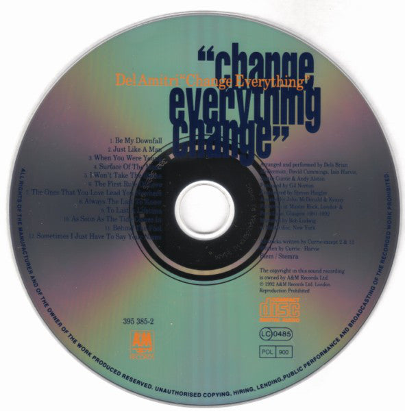 Del Amitri - Change Everything - Used CD image 3