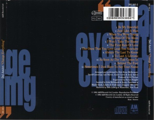 Del Amitri - Change Everything - Used CD image 7