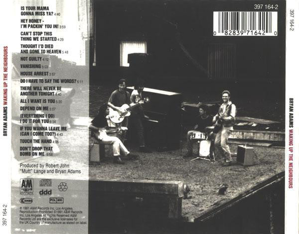 Bryan Adams - Waking Up The Neighbours - Used CD image 2