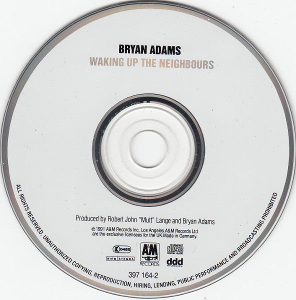 Bryan Adams - Waking Up The Neighbours - Used CD image 3