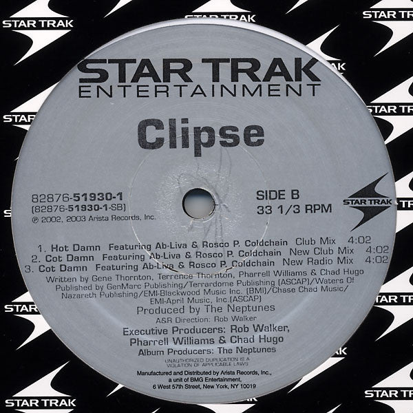 Clipse - Hot Damn - Used Vinyl Record 12" image 2