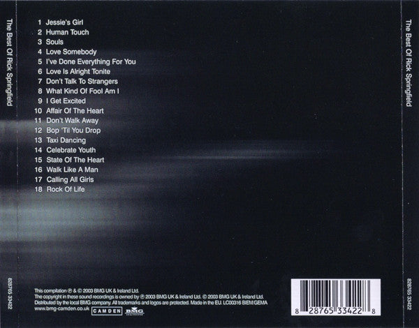Rick Springfield - Best Of - CD image 3