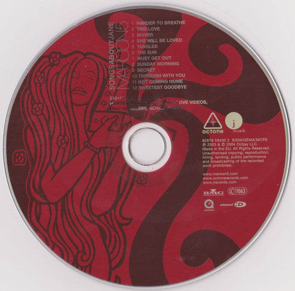 Maroon 5 - Songs About Jane - Used CD image 3