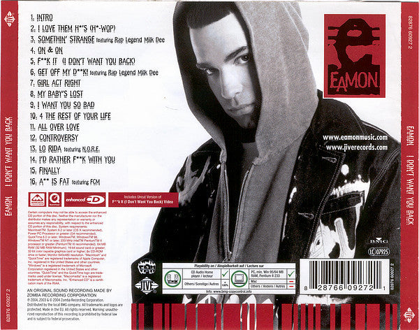 Eamon - I Don't Want You Back - Used CD image 4