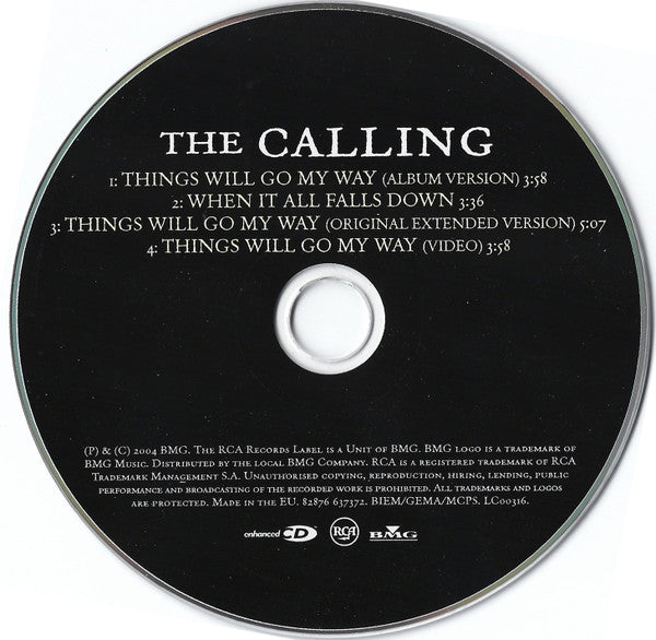 Calling - Things Will Go My Way - Used CD image 3