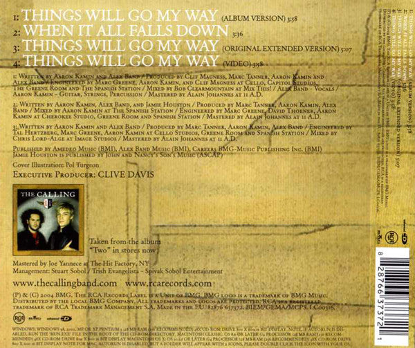 Calling - Things Will Go My Way - Used CD image 5