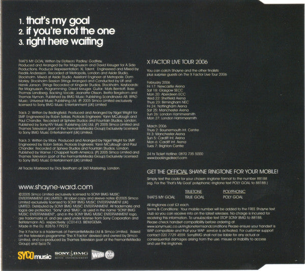 Shayne Ward - That's My Goal - Used CD image 7