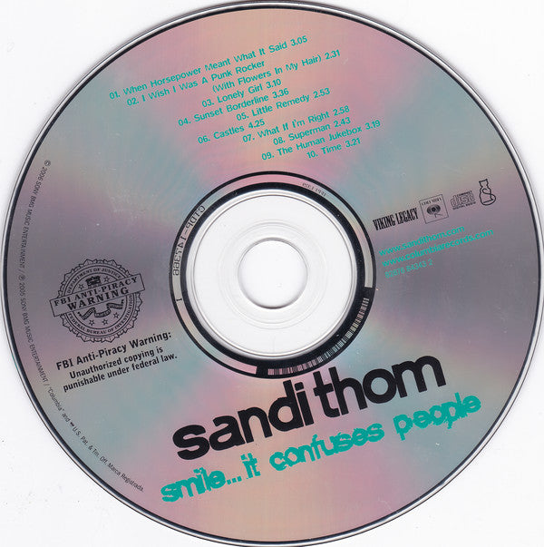 Sandi Thom - Smile... It Confuses People - Used CD image 8