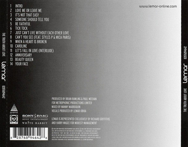 Lemar - Truth About Love - Used CD image 7