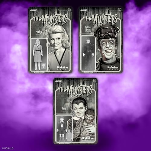 MUNSTERS - Reaction Figures Wave 3 - Hot Rod Herman (Grayscale) - Figu image 7