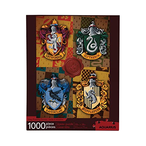 HARRY POTTER - Crests 1000 Piece Jigsaw Puzzle - Jigsaw Puzzle image 1
