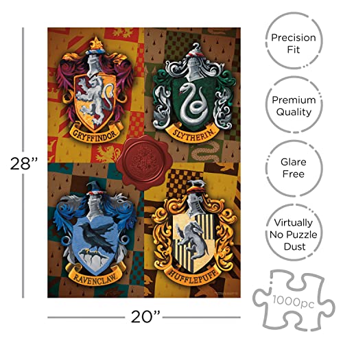 HARRY POTTER - Crests 1000 Piece Jigsaw Puzzle - Jigsaw Puzzle image 2