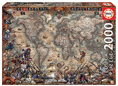 Pirates Map 2000pc Puzzle - Non-book item image 1