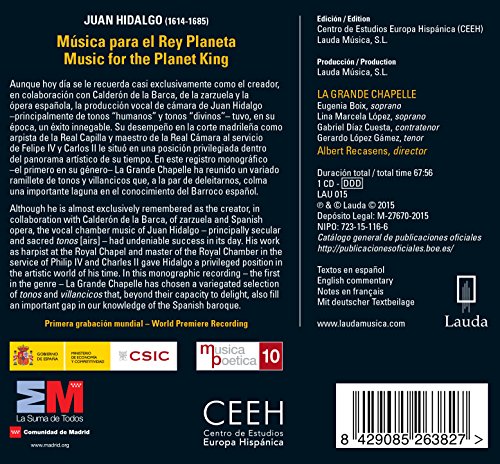 Juan Hidalgo - Música Para El Rey Planeta - CD image 2