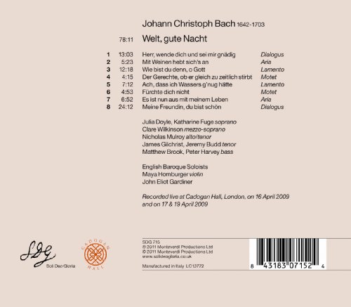 Johann Christoph Bac - Welt, Gute Nacht - CD image 2