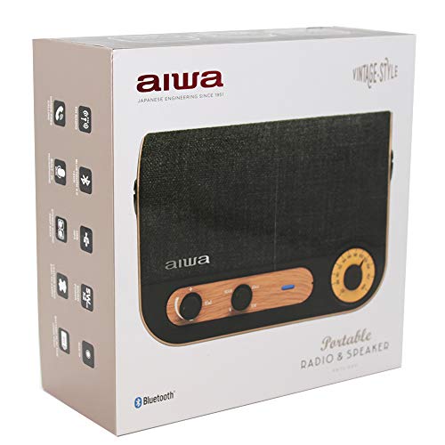 AIWA - Vintage Style Portable Radio & Speaker (FM/USB/AUX/BT) - BT Spe image 6
