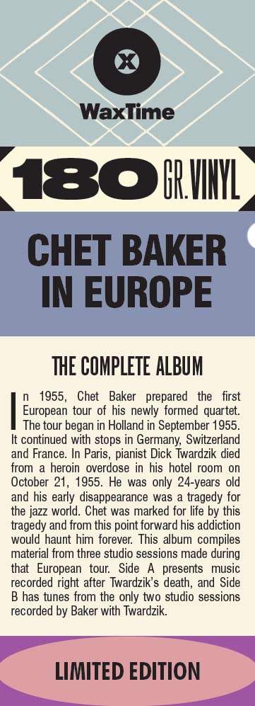 Chet Baker - In Europe - A Jazz Tour Of the Nato Countries - Vinyl Recor image 2
