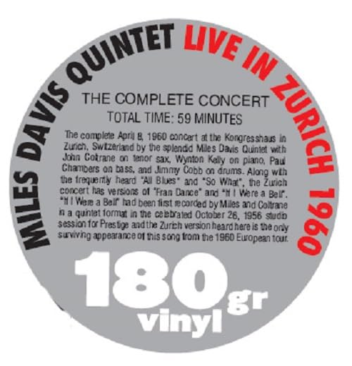MILES DAVIS QUINTET - Live In Zurich 1960 (Limited Edition) - Vinyl Reco image 2